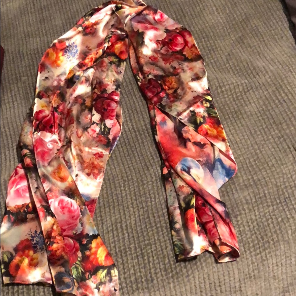 Authentic Italian 100% silk floral scarf- SALE